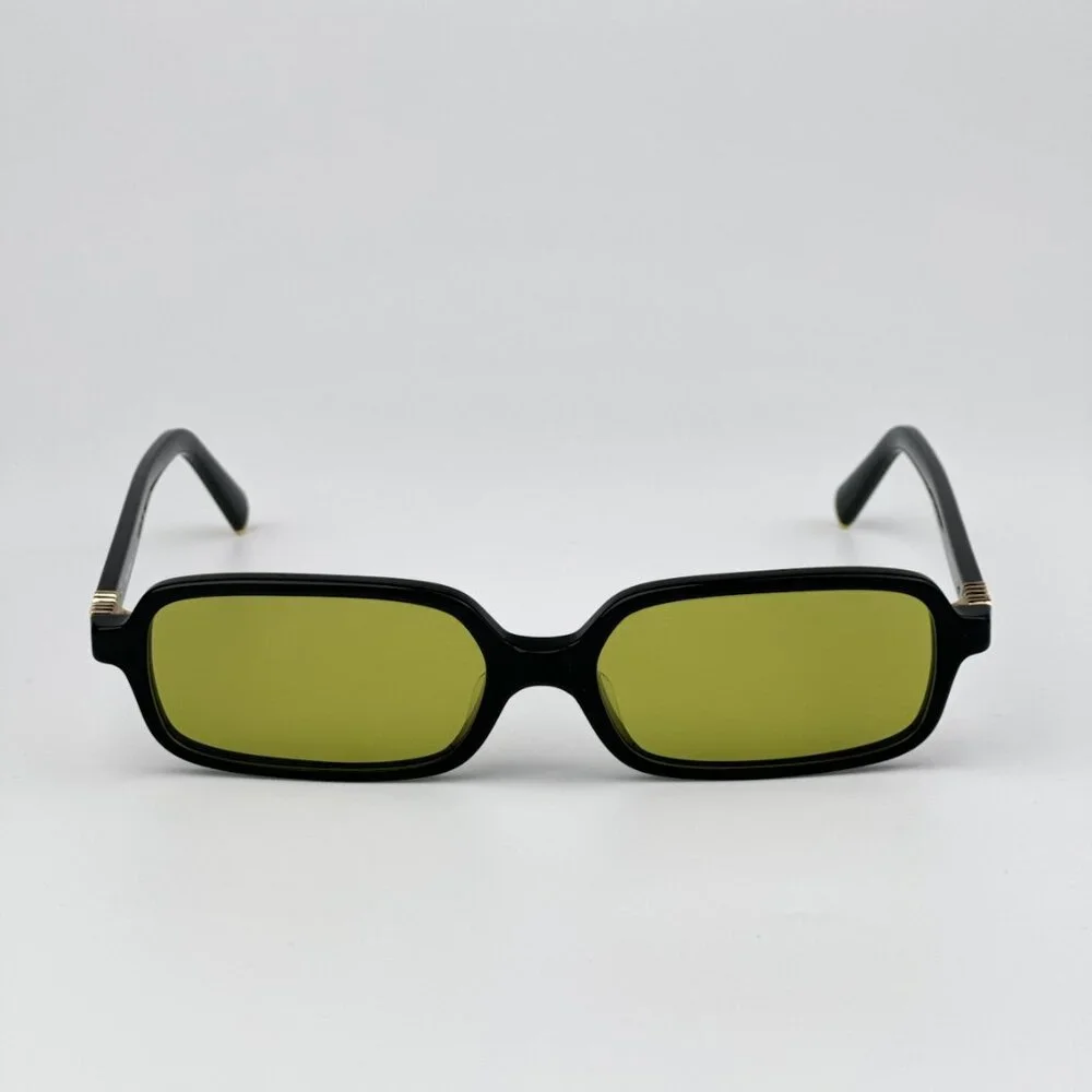 Miu Miu MU11ZSF 16K07O BRAND NEW Sunglasses Black Olive Green Rectangle Unisex